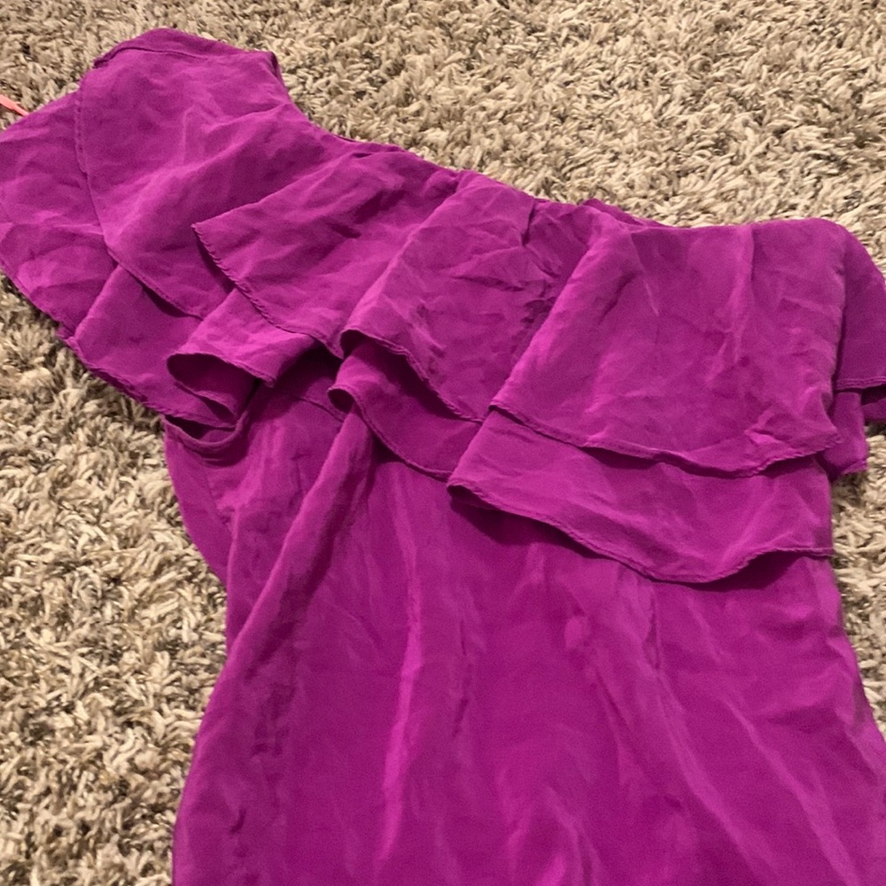 Purple flowy top